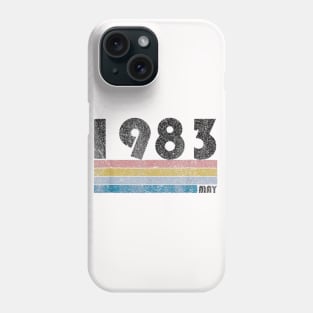 35th Birthday Gift Retro Born in May of 1983 Phone Case