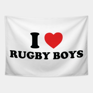 I Love Rugby Boys Tapestry