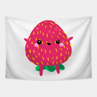 cute kawaii strawberry Tapestry