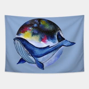 Watercolor whale Tapestry