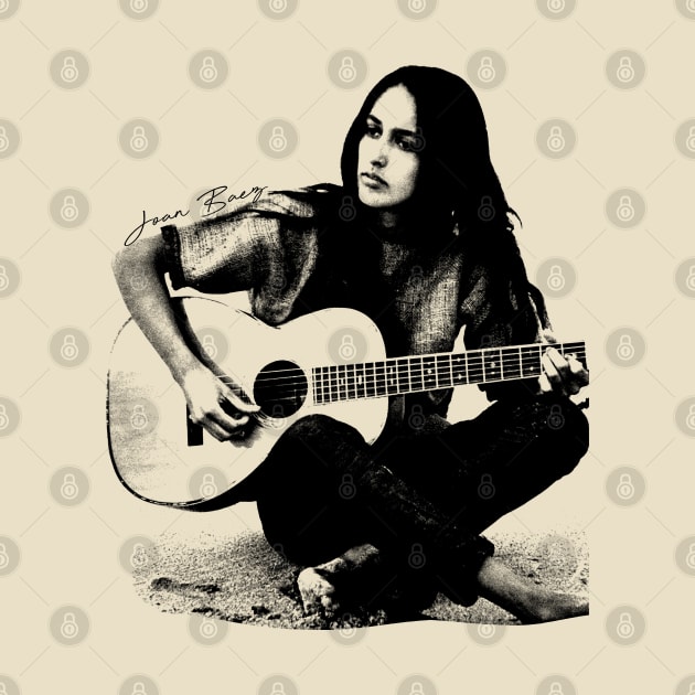 Joan Baez /// Guitar retro by HectorVSAchille