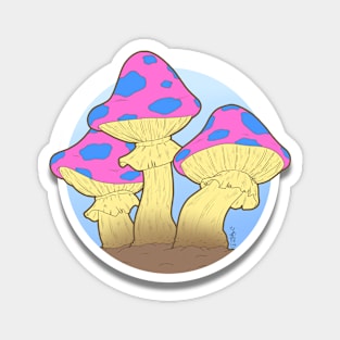 A Few Proud Mushrooms (Pansexual) Magnet