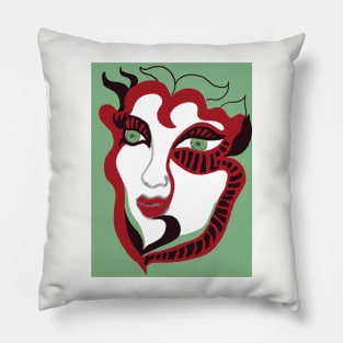 Digital Face Artwork Pillow