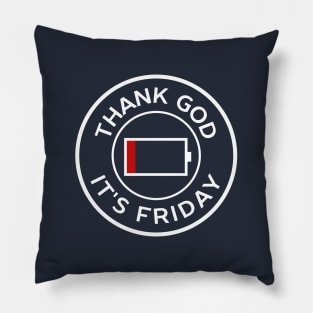 Minimal thank god it’s friday Pillow