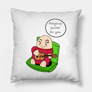 Playing guitar for you colour Pillow