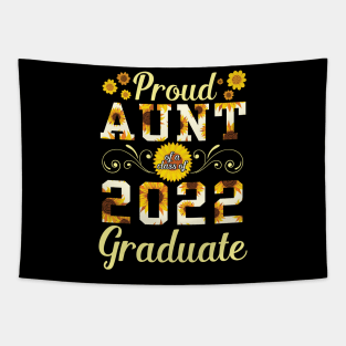 Sunflower Proud Aunt Of A 2022 Graduate Class Of School Day Tapestry