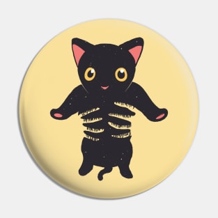 Black Kitten Being Held Black Cat Lover Pin