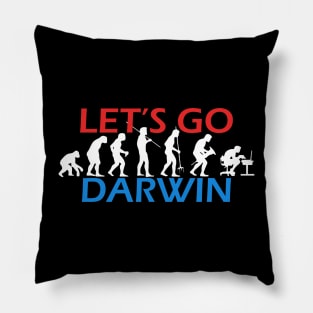 Let's Go Darwin evolution Pillow