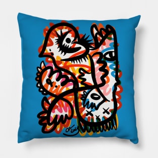 Tribal Graffiti Creature Pillow