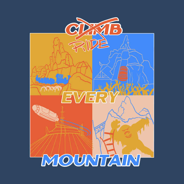 Ride Every Mountain Theme Park Art by Smagnaferous