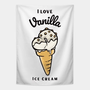 I Love Vanilla Ice Cream Tapestry