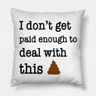 I Don’t Get Paid Enough To Deal With This Shit Funny Shirt Pillow