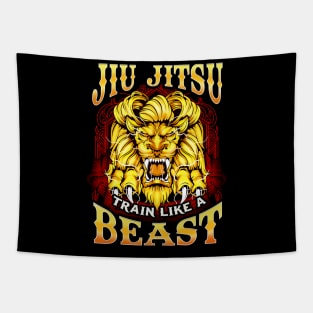 Jiu Jitsu Train Like a Beast Brazilian BJJ MMA Tapestry