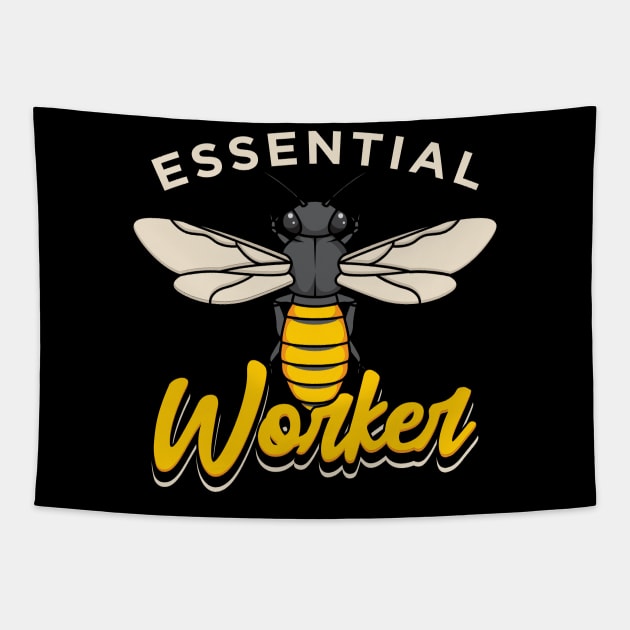 Essential Worker Beekeeping Beekeeper Tapestry by maxcode