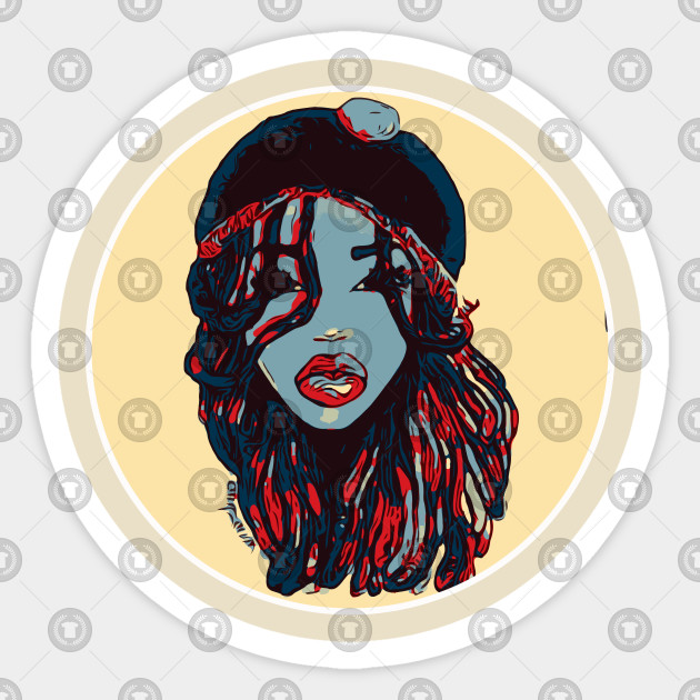Dope Blue Dreads Locs Natural Hair Queen Dreads Locs Sticker