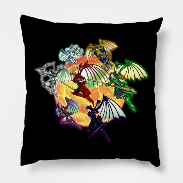 The seven Dragoons Pillow by WarioPunk