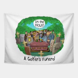 Golfer's Funeral Tapestry