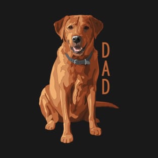 Lab Dad Red Labrador Retriever Dog Lover T-Shirt