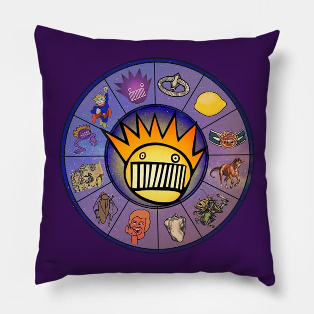 Boognish Rising 2.1 - Horoscope Birth Chart for Ween Pillow by brooklynmpls