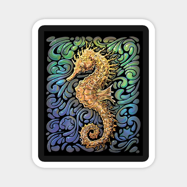 Glowy Seahorse Magnet by SunnyDaysNH