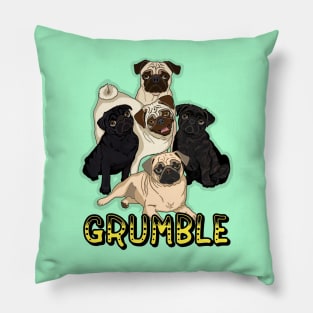 Pug Grumble Pillow