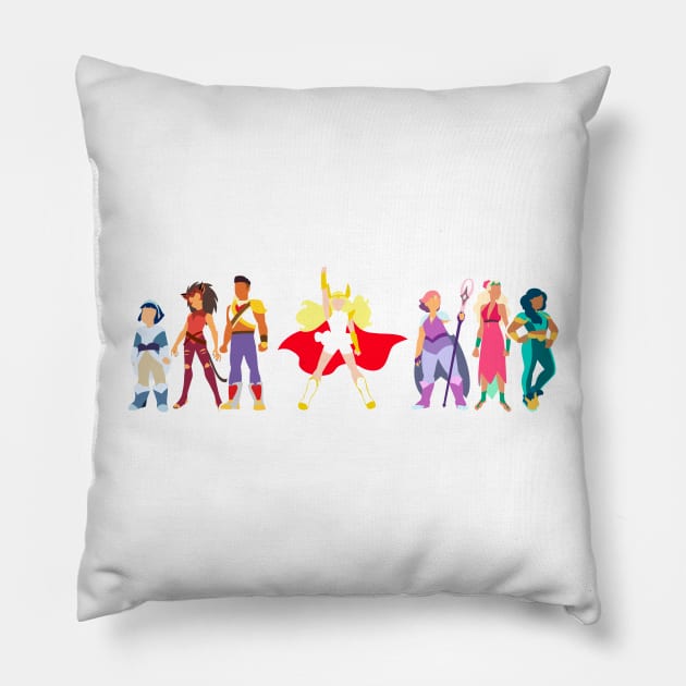 Minimalist Princesses of Power Pillow by ayanayokie