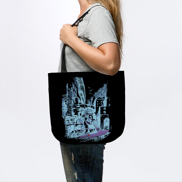 Vaporwave Cityscape Skyline 80s Aesthetic Artistic Sketch Vaporwave Tote Bag Teepublic Uk