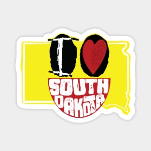 I Love South Dakota Smiling Happy Face Magnet