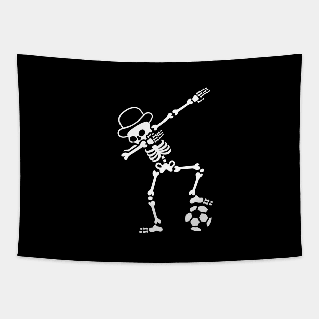 England dab dabbing skeleton soccer football Tapestry by LaundryFactory