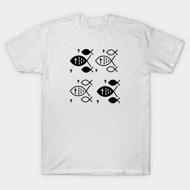 Christian Cross Fish T Shirt Christian Cross Fish T Shirt