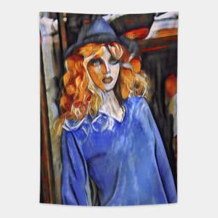Mannequin in Blue Tapestry