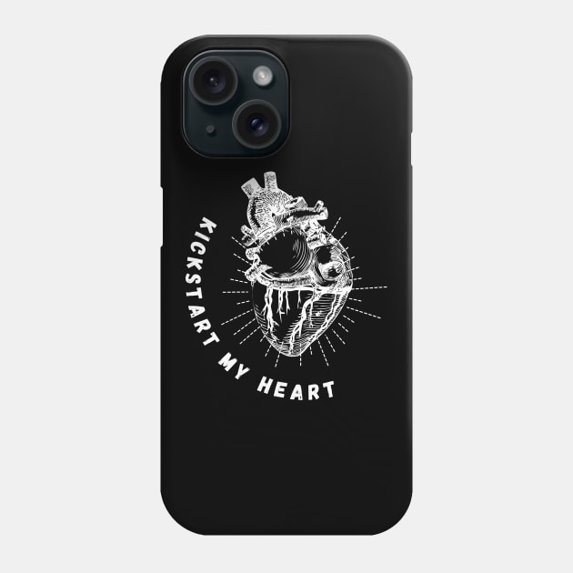 Valentine's Day Heart Kickstart My Heart Phone Case by nathalieaynie