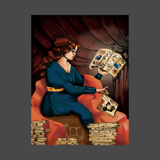 Vintage Women Who Read Comics by nscerra