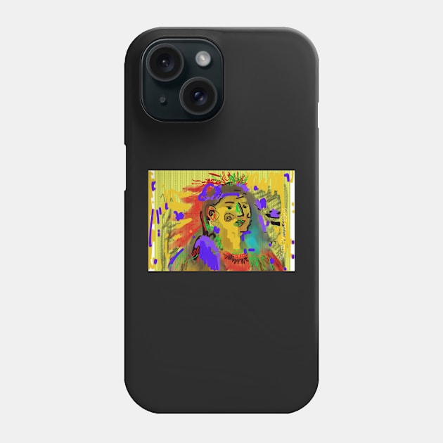 Art Brut Native American Indian Phone Case by Kater