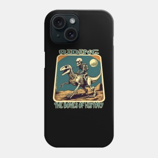 Funny Skeleton Riding T Rex Phone Case