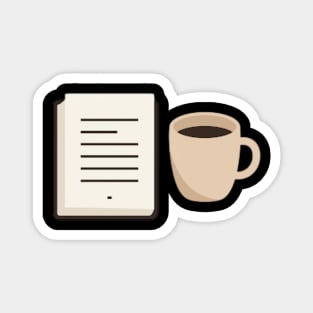Coffee and Book lover Magnet