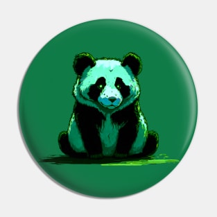 Trippy Green Panda Pin