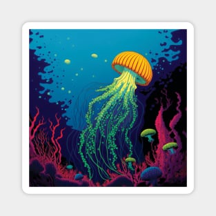 Jellyfish Underwater in the Ocean Magnet