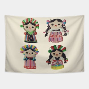 Lele Mexican Doll authentic toy cute ribbon Queretaro Mexico Tapestry