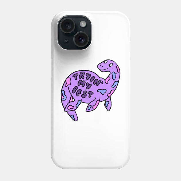 trying my best dino Phone Case by cmxcrunch