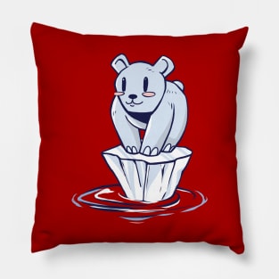 global warming environment POLAR BEAR  Pillow