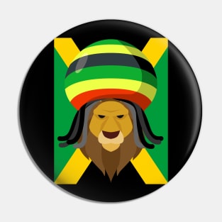 Rasta Lion in Jamaica Pin