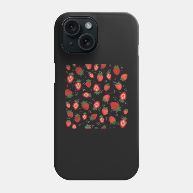 strawberry pattern my beloved Phone Case by goblinbabe