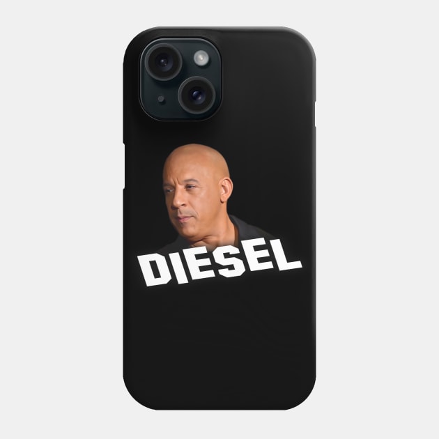 Vin Diesel - Inscription Diesel - Digital art #9 Phone Case by Semenov