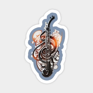 music jazz piano saxophone art trombone guitar Magnet