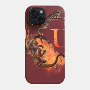 Drachen Buchstabe U Phone Case