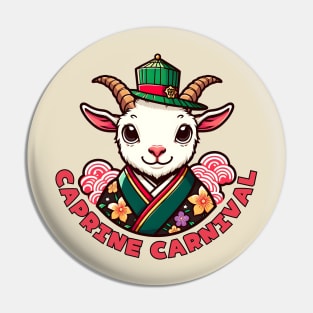 Mardi Gras goat Pin