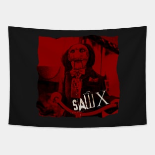 SAW X Tobin Bell as John Kramer movie graphic design poster Tapestry