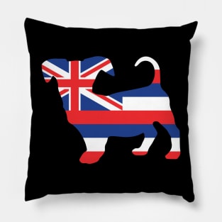 Chiweenie Dog Lover Hawaii Flag Pillow