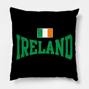 St Patricks Day Ireland Irish Flag Distressed Pillow